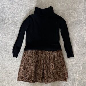 GAP Black and Brown Leopard Kids Dress